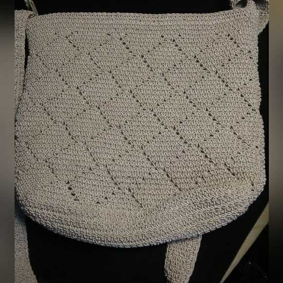 BNWOT CROCHET LIKE PURSE BY CARLO D'SANTI  CREAM COLOR - Picture 2 of 5